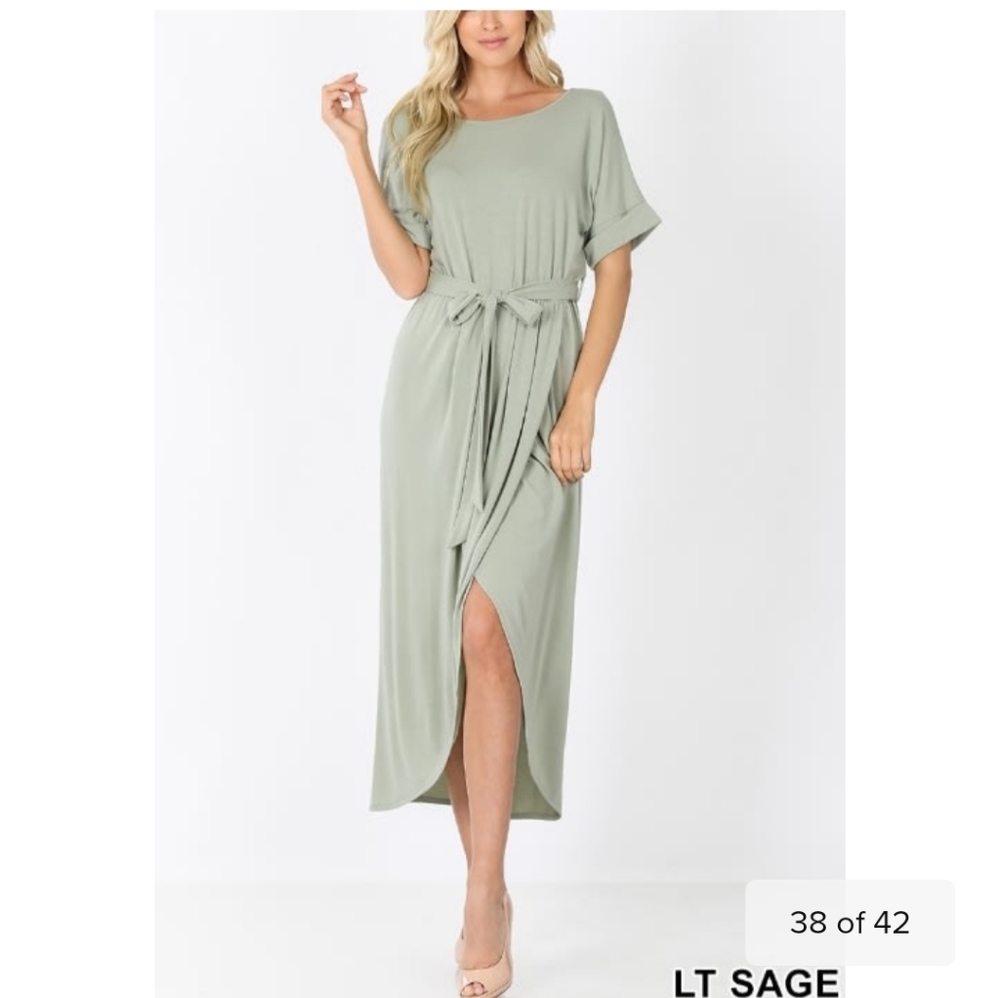 🌱sage tulip dress🌱